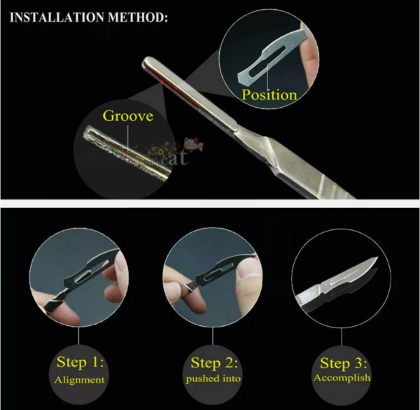 100pcs Sterile Surgical Blade Carbon Steel Scalpel Blade Veterinary Instrument - Image 3