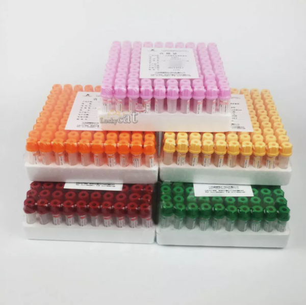 100*Anticoagulant Tube EDTA K2 K3 Disposable Plastic Test Tubes for Animal Child