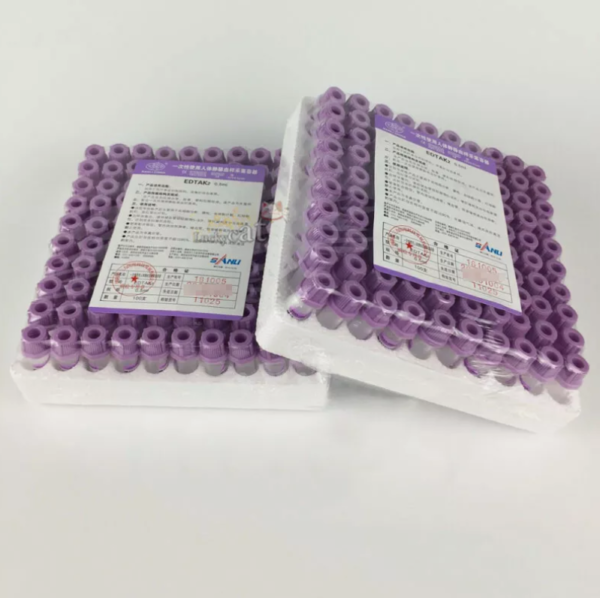 100*Anticoagulant Tube EDTA K2 K3 Disposable Plastic Test Tubes for Animal Child - Image 3