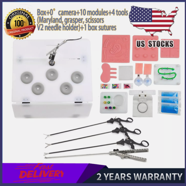 Portable Laparoscopic Training Practice Box Laparoscopy Trainer Simulator - Image 3