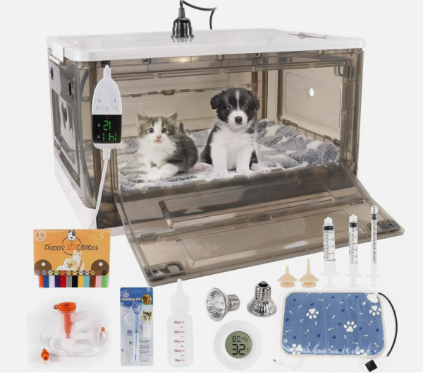Pet Newborn ICU Set Portable Puppy Incubator Oxygen Cage Foldable For Dog Kitten - Image 3