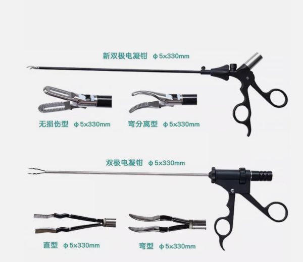 Laparoscopic Surgical Instruments Bipolar Coagulation Forceps Hemostatic Forceps - Image 2