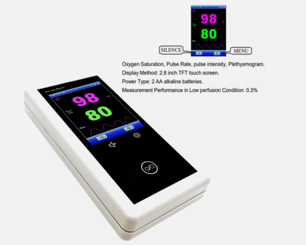 Medical Pulse Oximeter Handheld Touch Screen SPO2 PR PI For Veterinary or Humans - Image 2