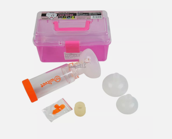 Pet Aerosol Chamber Storage Bottle with 3 Masks Veterinary Supplies - Image 5