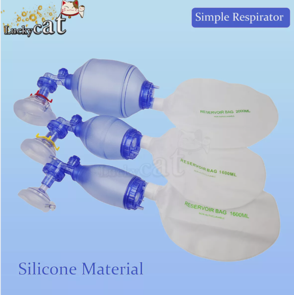 Silicone CPR Training Bag Valve Mask Adult/Child Bag with Mask Veterinary Tool
