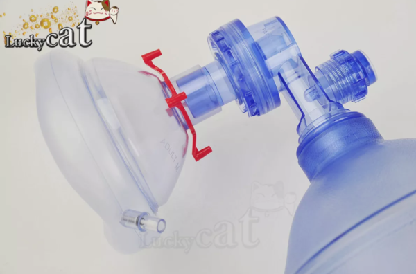 Silicone CPR Training Bag Valve Mask Adult/Child Bag with Mask Veterinary Tool - Image 2