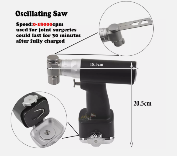 Oscillating Saw Electric Bone Cutting MS-1012 Orthopedic Veterinary Instrument - Image 2