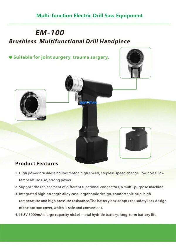 Electric Drill Multifunction Bone Drill bone Power Tool Orthopedic Attachment - Image 3