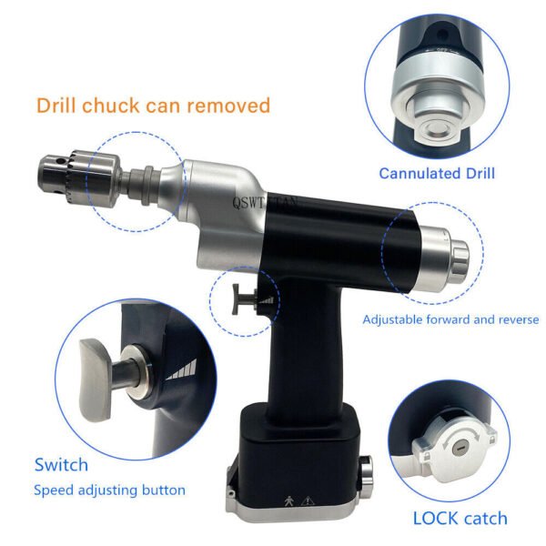 Electric Bone Drill Medical Cannulated Bone Drill Orthopedic Surgical Tool - Image 3