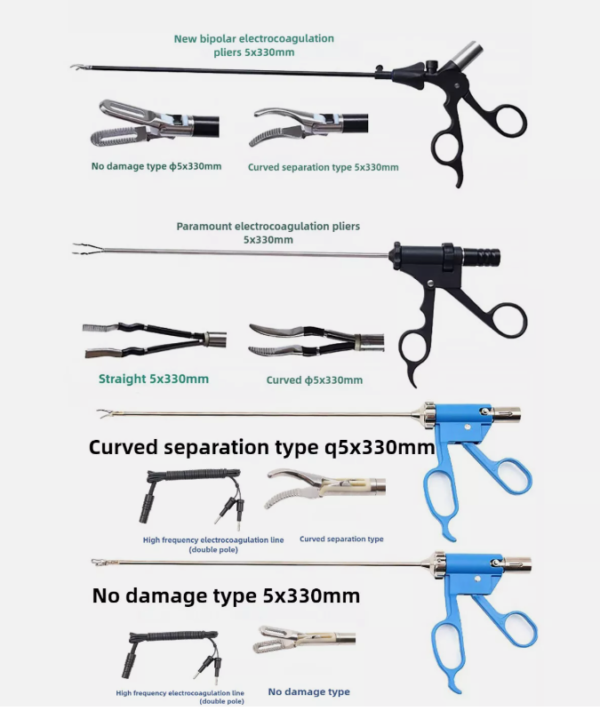 Laparoscopic Surgical Instruments Bipolar Coagulation Forceps Hemostatic Forceps